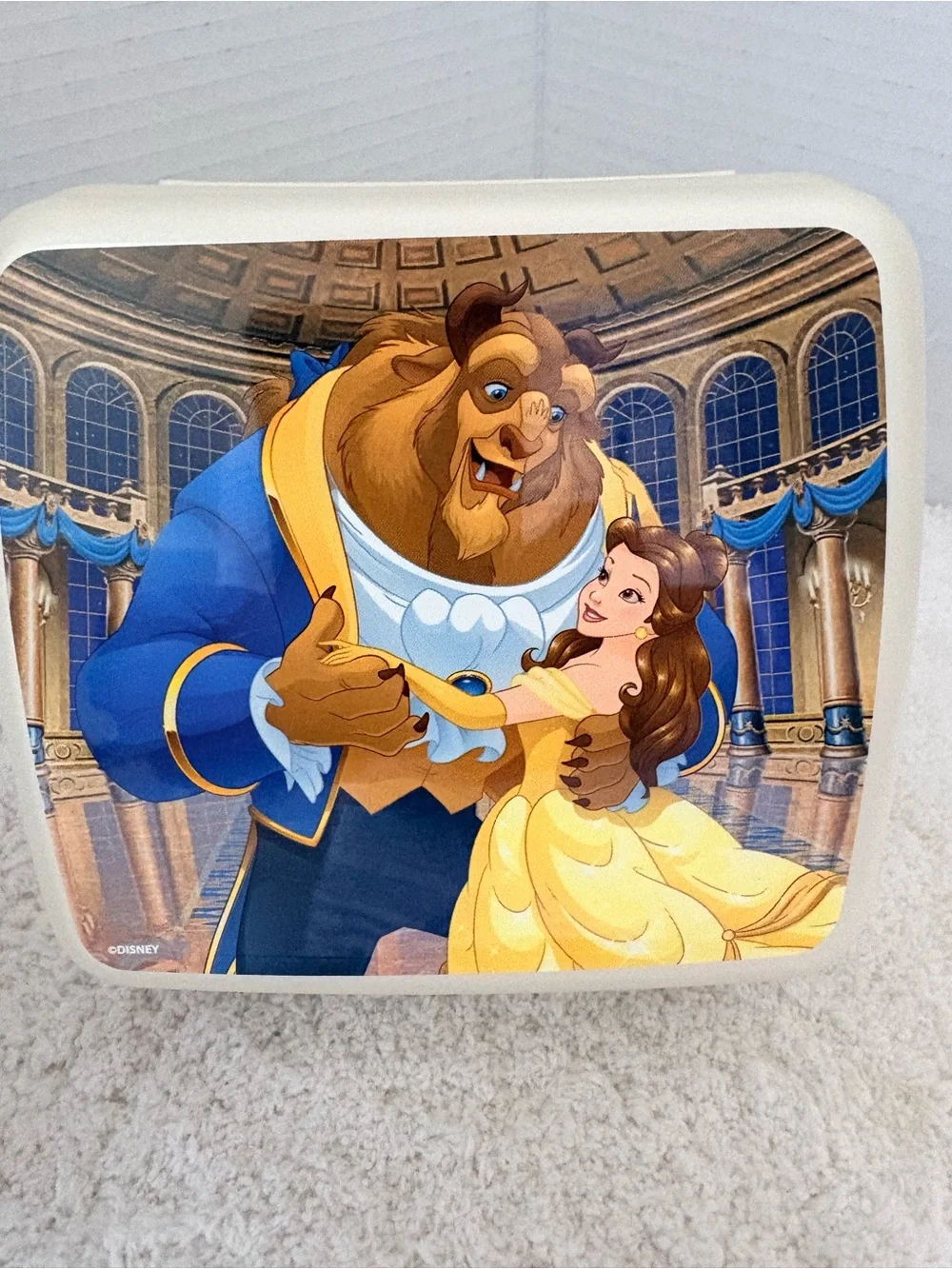 Tupperware Kids Disney Beauty & the Beast Sandwich Keeper & Snack Cup Set 1990’s